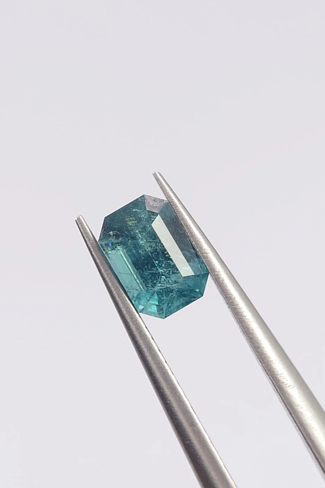 0.60ct Lagoon Green Tourmaline Emerald Cut Loose Gemstone From Afghanistan — view 1